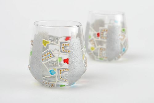 Vasos de chupito hechos a mano de cristal utensilios de cocina regalo original - MADEheart.com