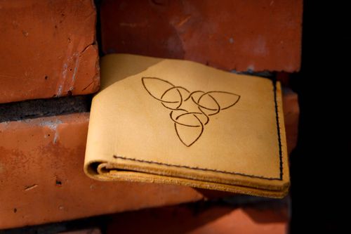 Unusual handmade leather wallet beautiful wallet leather accessories gift ideas - MADEheart.com