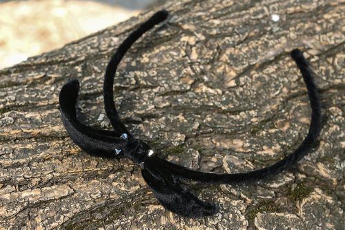 Headband, head wreath Velour bow - MADEheart.com