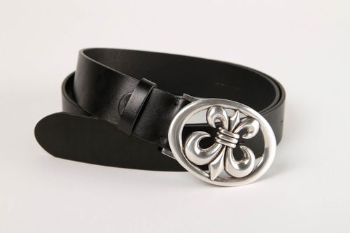 Handmade belt designer accessory for men gift ideas unusual belt black belt - MADEheart.com