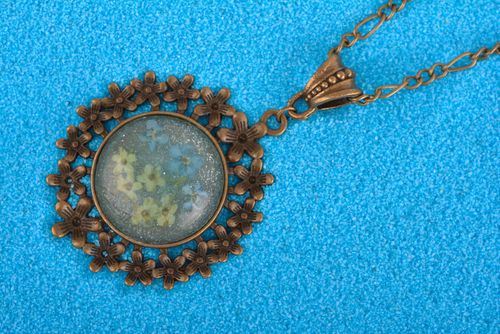 Handmade pendant unusual pendant epoxy jewelry designer accessory gift for her - MADEheart.com
