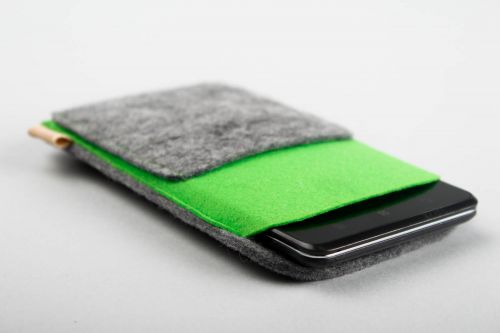 Woolen phone case handmade designer phone case gadget accessories felt goods - MADEheart.com