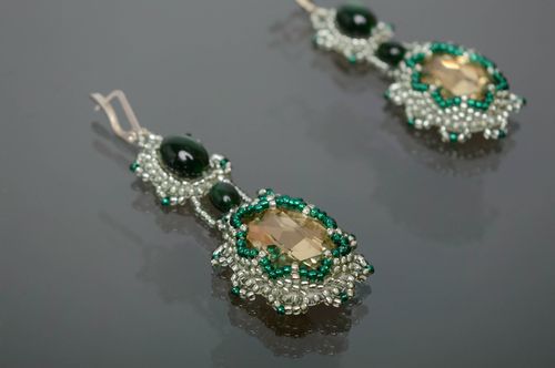 Beautiful long beaded earrings - MADEheart.com