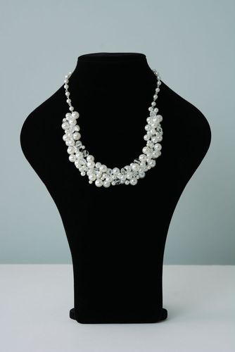 Collana di perle bellissime fatta a mano accessori originali da donna  - MADEheart.com