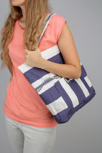 Borsa marina di stoffa fatta a mano borsetta interessante accessorio da ragazza - MADEheart.com