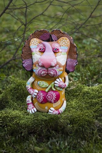 Statuetta leone di argilla fatta a mano Figurina decorativa in ceramica  - MADEheart.com