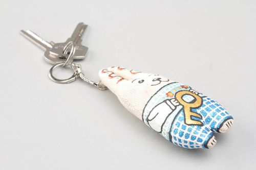 Hand painted soft keychain Little Hare - MADEheart.com