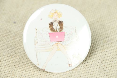 Handgemachter Taschenspiegel mit Print - MADEheart.com