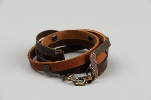 Bracelete de couro multicamado - MADEheart.com