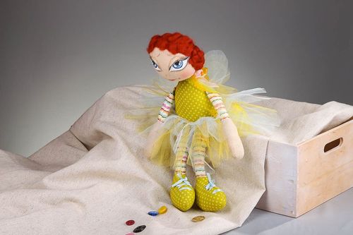 Designers doll Fairy of yellow flowers - MADEheart.com