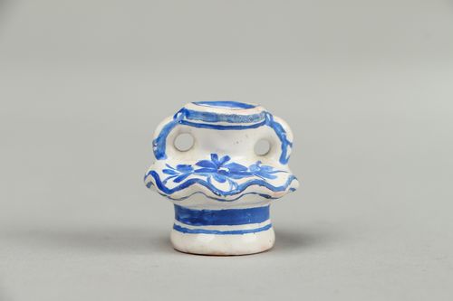 Petit vase en céramique décoratif bleu blanc - MADEheart.com