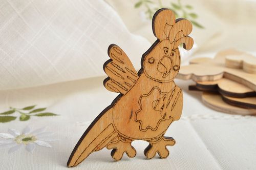 Holz Rohling zum Bemalen oder Decoupage in Form von Papagei Geschenk handmade - MADEheart.com