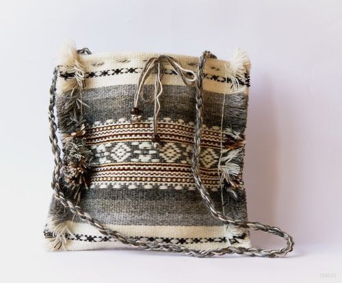 Borsa in stile etnico di lana fatta a mano Borsetta vintage Accessori donna   - MADEheart.com