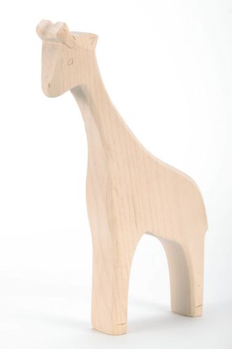 Handmade kleine Figur Hhaus Deko Figur zum Bemalen Holz Rohling Giraffe - MADEheart.com