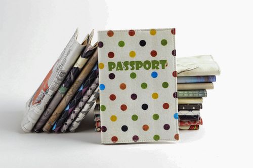 Printed passport cover handmade leather cover for passport case for documents - MADEheart.com