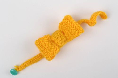 Noeud papillon enfant fait main Vêtement enfant tricoté au crochet fil acrylique - MADEheart.com