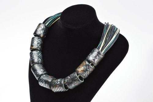 Collar de arcilla polimérica artesanal regalo perzonalisado bisutería de moda - MADEheart.com