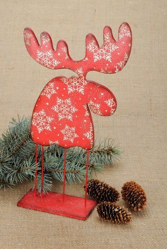 Figurine décorative de Noël en bois  - MADEheart.com
