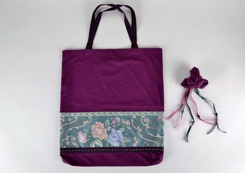 Grande eco-bolsa feminina feita de pano - MADEheart.com
