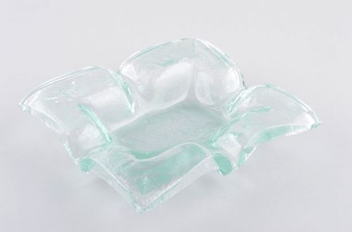 Cenicero artesanal de cristal para hombre objeto para fumar elemento decorativo  - MADEheart.com