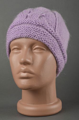 Gorro hecho a mano de color lila regalo original para niñas ropa infantil - MADEheart.com
