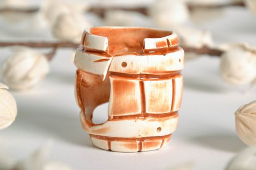 Decoración cerámica para acuario El barril - MADEheart.com