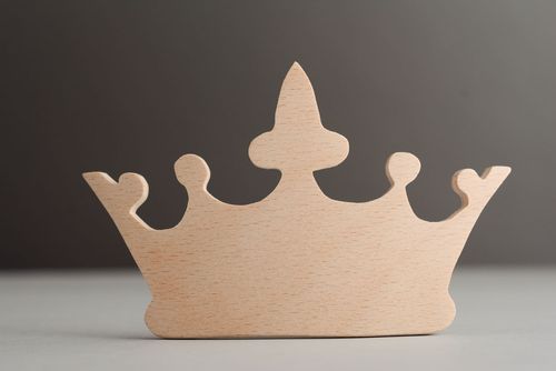 Wooden blank for barrette Crown - MADEheart.com
