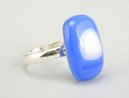 Ring made of fusing glass Eye of the Sky - MADEheart.com