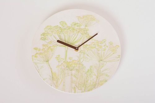Reloj de pared hecho a mano redondo decoración de interior regalo original - MADEheart.com