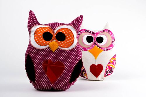 Handmade cute soft toy unusual interior pillow bright textile toy for kids - MADEheart.com