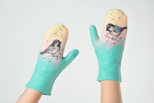 Guantes de dama hechos a mano regalo especial guantes para el invierno - MADEheart.com