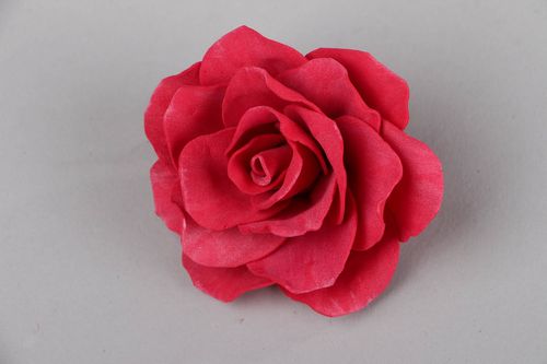 Barrette Red Rose - MADEheart.com