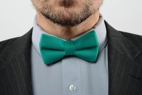 Bow tie of turquoise color - MADEheart.com