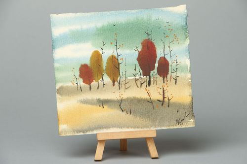 Watercolor painting Transparent Autumn - MADEheart.com