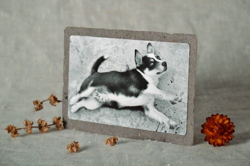 Künstlerische Grußkarte Hund - MADEheart.com
