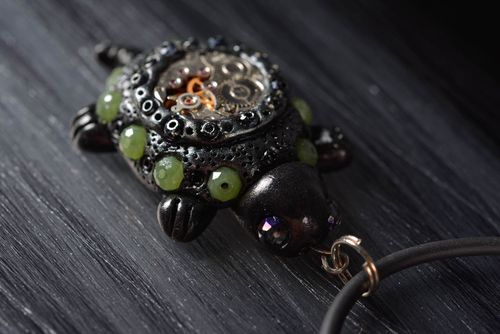 Handmade pendant designer jewelry unusual accessory plastic pendant gift ideas - MADEheart.com