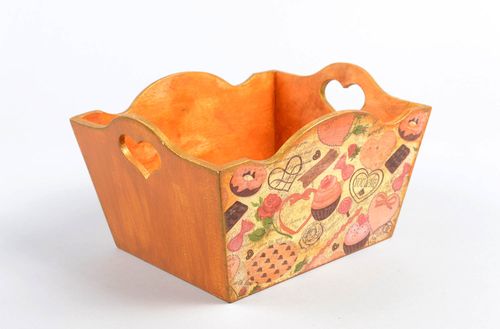 Handmade Aufbewahrungsbox Küche Behälter für Gewürze Küchen Deko orange - MADEheart.com