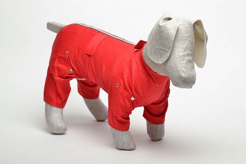 Red dog jumpsuit - MADEheart.com