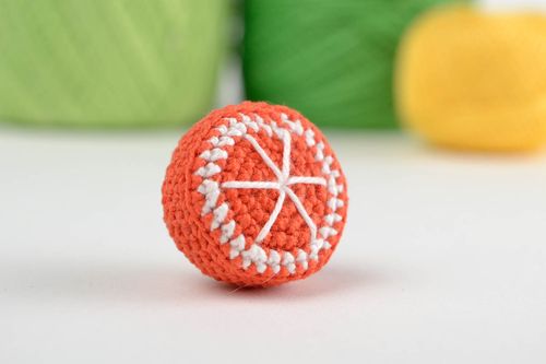 Fruta tejida a crochet juguete artesanal regalo original naranja adorable - MADEheart.com