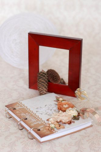 Holiday wish book handmade designer gift scrapbooking notepad Romance - MADEheart.com