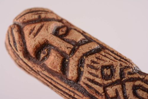 Estatueta talismã de argila amuleto artesanal eslavo para decoração do inteirior Chur - MADEheart.com