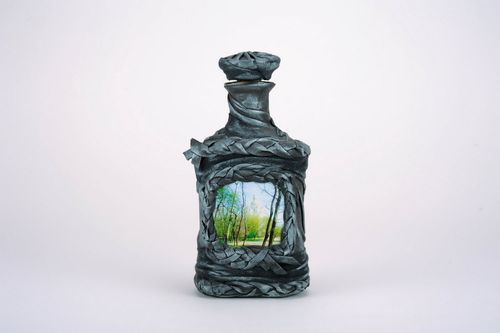 Handgemachte Flasche mit Landschaft - MADEheart.com
