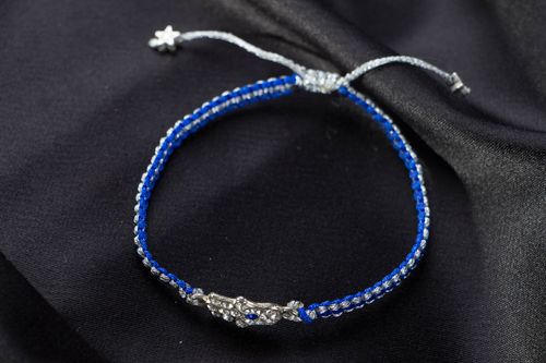 Bracelete trançado artesanal pulseira feminina de contas - MADEheart.com