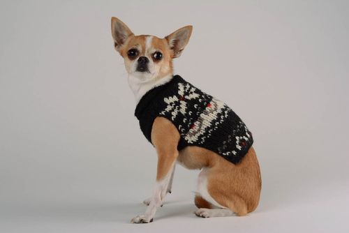 Hundepullover ohne Ärmel mit Muster - MADEheart.com