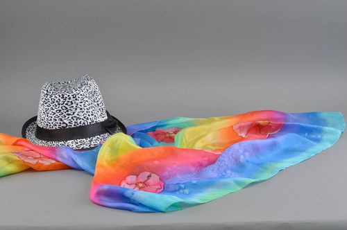 Scialle da donna di seta fatto a mano sciarpa di tendenza accessori donna - MADEheart.com