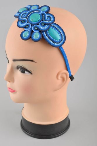 Handmade hair band girls hair accessories blue hair ornament gifts for girls - MADEheart.com