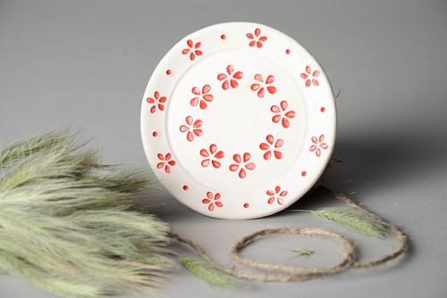 Keramik Teller mit Blumen - MADEheart.com