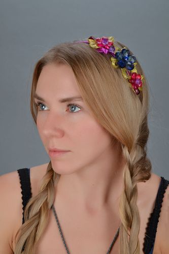 Обруч на голову с цветами - MADEheart.com