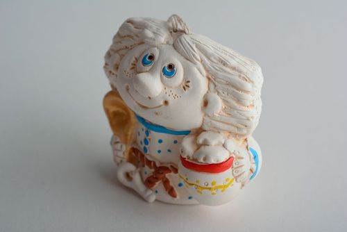 Homemade ceramic bell Kuzya - MADEheart.com