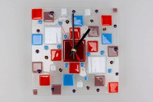 Clocks made of fusing glass Kaleidoscope - MADEheart.com